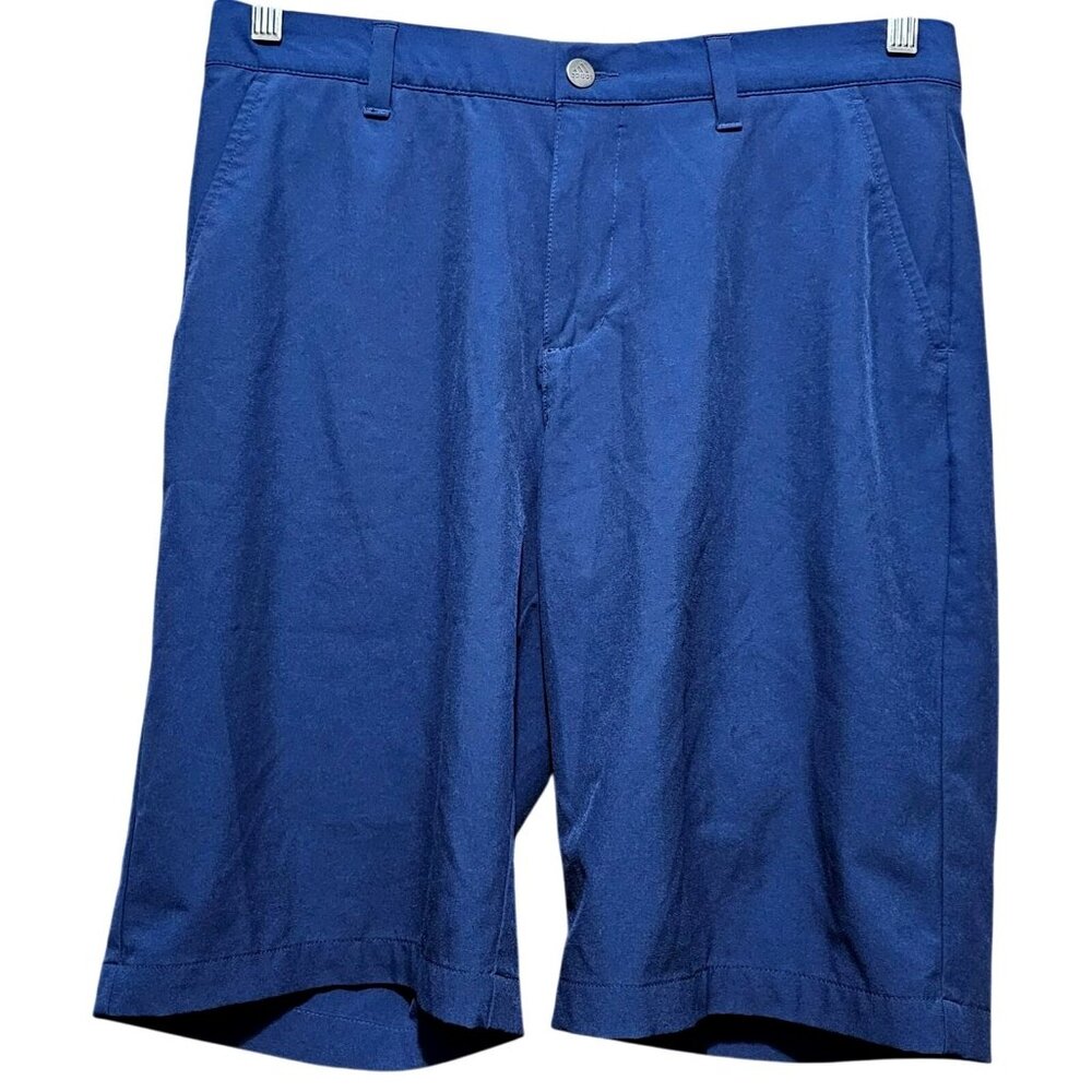 Adidas Men’s Navy Blue Golf Shorts Size 32 Lightweight Polyester Blend With Pock - Picture 2 of 12